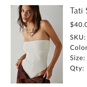 NWT FREE People Tati Seamless tube bodysuit
